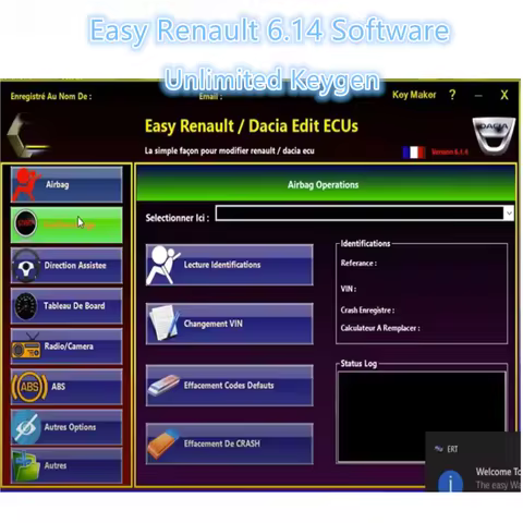Hot 6.1.4 Software for ECU Programmer Clear Crash Airbag Card Keys UCH Cleaner WORK with OBDLink