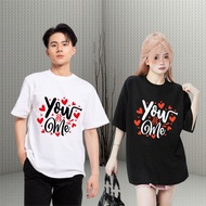 250gsm Cotton Men's And Women's T-Shirt, Valentine -You And Me - Down Form - VLT.21 [Bigmall Soccer]