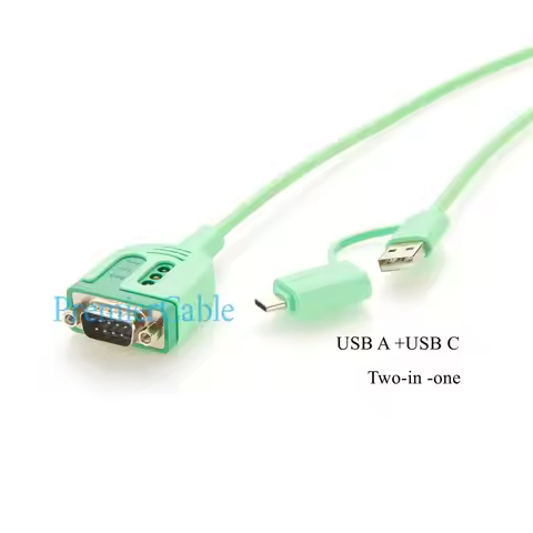 USB To RS232 Serial Cable USB Type C to RS232 DB9 Male Serial Port Adapter Cable with FTDI Chipset T