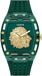 Mens Phoenix Green Silicone Strap Mineral Glass Green Dial Watch 5 Bar Case Diameter 42mm GW0959G2