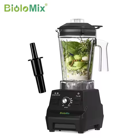 BioloMix Mini Pro 1800W Professional-Grade Smoothie Blender, 1.8L Container, Black/RED, Self-Cleanin