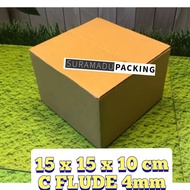 Cardboard box packing 15x15x10 cm Packing POLOS and 4mm Thickness C FLUDE
