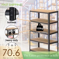 6Layer Shelf Metal Storage Goods Heavy Duty Steel Stainless Boltless Rack