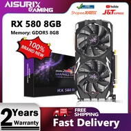 AISURIX 100 New Graphics Card RX 580 8GB Gaming GDDR5 256Bit Computer GPU Video card for Radeon AMD