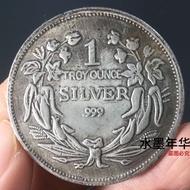Foreign Silver Dollar Silver Coin Sitting Foreign Silver Dollar Goddess of Liberty Rare Silver Coin 