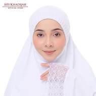 Siti Khadijah Telekung Modish Ambar in White