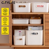(Buy 1 Get 1)Citylife 2.7L to 20.5L Multi-Purpose Desk Wardrobe Sleek Storage Container with Closure