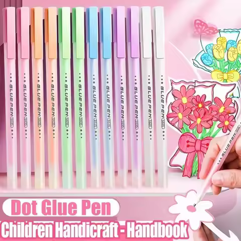 Dot Glue Pen DIY Handbook Dispensing Pen Color Quick Drying Dot Glue Pen Deco Stationery School Supp