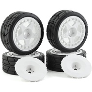 4PCS Tayar Getah 12mm 65mm untuk Rim Roda 1/10 RC Rally Car HPI Tamiya LC Racing HPI Kyosho WRC Claw