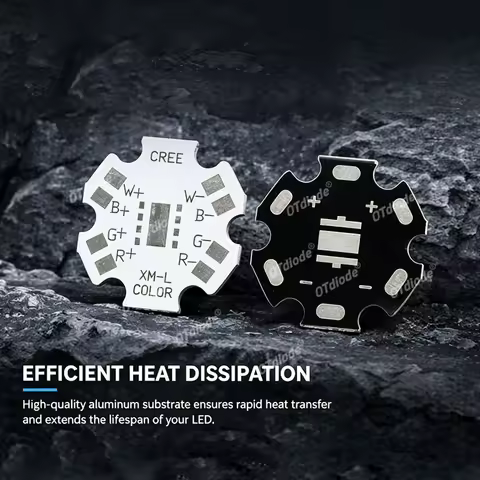 10pcs 5050 LED PCB Aluminum Board Substrate20/16/14/12mm 25/32mm Base Heat Sink For XML2 XHP50 XHP50