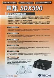 【胖胖秀OA】東訊TECOM SDX500(6外12內+4單) 融合式電話總機※含稅※