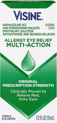 Visine Allergy Eye Relief Multi-Action Eye Drops For Red & Itchy Eyes 15ml