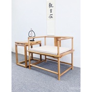 Old Elm Meditation Chair Chinese Style Solid Wood Surrounding Chair Master Chair White Embryo Taishi