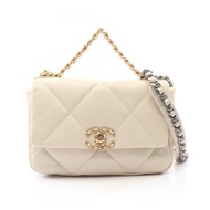 【二手】香奈兒 CHANEL 單肩包 19 Dixneuf Matelassé 組合五金 2WAY AS1160 象牙色小羊皮（綿羊皮） CHANEL19 Matelassé 鏈條單肩包