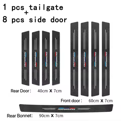 Car Door Sill Stickers Accessories For BMW M Power Performance E46 e39 E90 E36 E60 E34 E30 f30 f10 X