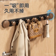 Wood Grain Wall-Mounted Walnut Clothes Hanger Clothes Hanger Rack Bathroom Shelf Hook Behind Door Pe