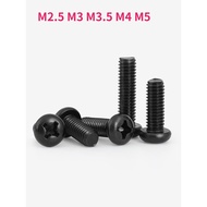 M2.5 M3 M3.5 M4 M5 Black Round Head Screw Cross Pan Head PM Screw Phillips Screw