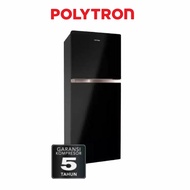 Kulkas 2 pintu Polytron PRW-25MN Black / Hitam 250 liter