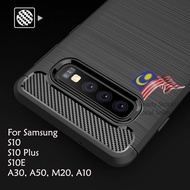 Samsung A10 A20 A30 A50 S10 S10 Plus S10+ S10E TPU Silicone Soft Case Cover Casing Brushed