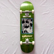Erased “Glow Green” 8.25” x 31.5” Custom Skateboard Complete