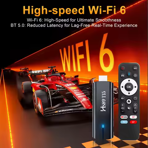 HS89 T15 RK3539 Android 14.0 TV Stick YouTube Certification 4K HDR10 BT Voice Assistant Remote Wifi6