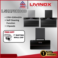 【Free Shipping】Livinox L Shape Hood | LCH-COPPERDC-BL-90 | LCH-COPPERDC-GM-90 | LCH-ROSEDC-90BL | SE