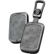 SANRILY Gray Metal Leather Key Fob Cover Fit for Lexus GX460 RX350 ES350 IS250 GX460 LX570 IS350 GS4