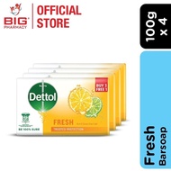 Dettol Bar Soap - Fresh (100g) [Buy 3 Free 1]