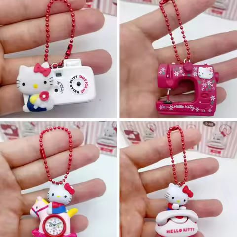 In Stock Hello Kitty 50th Anniversary Tomy Sanrio Gashapon Vintage Keychain Camera Capsule Collecte 