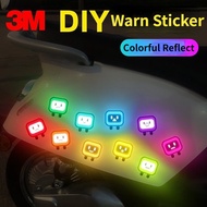 5pcs Set 3M Motorcycle Car Sticker Electric Bike Reflective Stickers  Helmet Car Body Sticker Creative Cover Scratch Sticker Motorbike Ornament