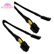 2 Pcs LP4 Molex Male to CPU 8 Pin (4+4) EPS-12V Power Adapter Converter Sleeved Cable 13-Inch(33cm)