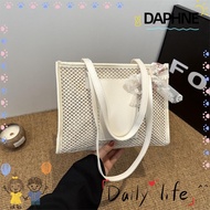DAPHNE Straw Woven Bag, Straw Solid Color Handmade Shoulder Bag, Shopping Bag