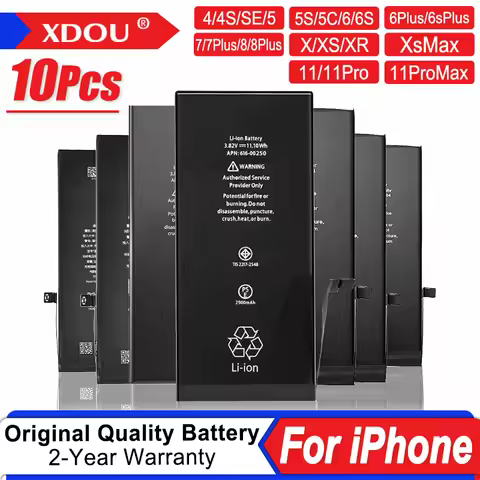 10pcs/Lot 0 Cycle Phone Battery For Iphone 4 4S 5 5S 5C 6 6S 7 8 Plus X XS XR XsMax 11 11Pro 12 12Pr