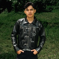 BOZRVK CLASP LEATHER JACKET HITAM BOXY FIT V2