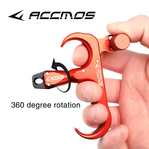 360° Compound Bow Archery Release 3-finger 4-finger Grip Release Aid Thumb Trigger For Outdoor Shoot