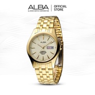 Alba Jam Tangan Pria AXND46 Quartz Stainless Steel Gold Watch