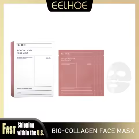EELHOE Bio-Collagen Face Mask Shrink Pores Firming Hydrating Anti Wrinkle Whitening Brightening Easy