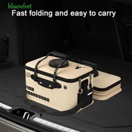 BLUEVELVET Live Fish Bucket, EVA Material Foldable Fishing Bucket, Water Tank 12L/22L Capacity Recta