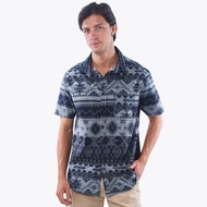 KEMEJA Men's Short Sleeve Shirt, Cool Material / Palm Lagoon Dwindle Aztec Shirt