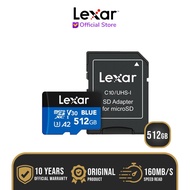 Micro SD Lexar Blue MicroSDXC 512GB 1TB UHS-I Class 10 U3 Up to 160MB/s
