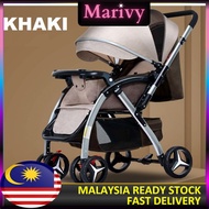 CS Mall : Luxury MarvyBaby Multifunctional 2 Way Facing Lightweight HY6601 Baby Stroller Folding wit