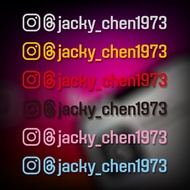 Xiii _ Customized IG Brand Name Tag Threads Crispy Facebook Car Sticker