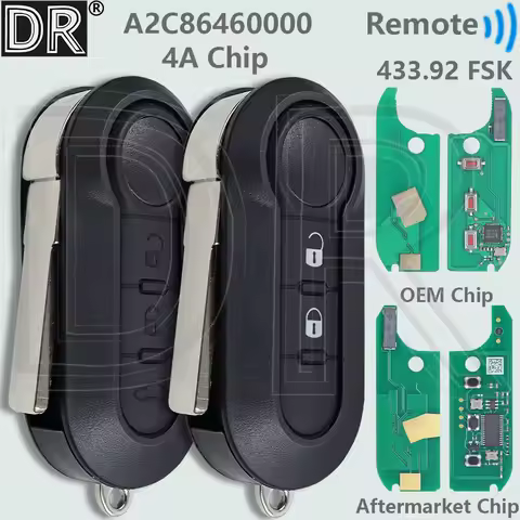 DR 4A Chip 433.92 FSK FCCID:A2C86460000 Flip Car Remote Key Or PCB Board Wholesale For Fiat MOBI STR
