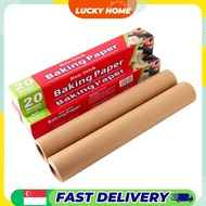 【5/10/20M】Non-Stick Baking Paper Roll Oil-Proof Parchment Paper Bakery Paper【Luckyhome】