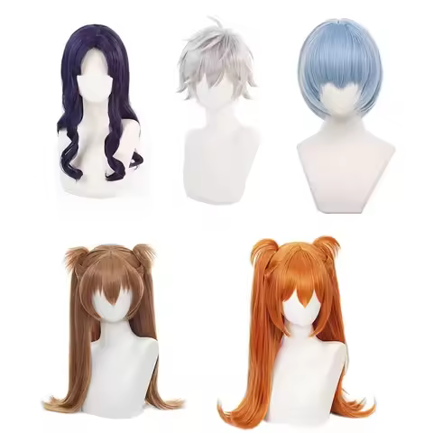 EVA Asuka Langley Saryu Katsuragi Misato Nagisa Kaworu Ayanami Rei Cosplay Hair Ikari Shinji Wig Ker