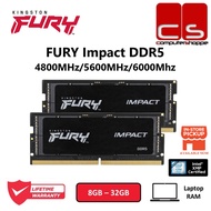 Kingston FURY Impact DDR5 SODIMM Notebook Gaming Memory RAM - 4800MHz/5600MHz