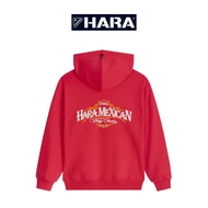 [ส่งฟรี] Hara ฮาร่า ของแท้ เสื้อกันหนาว แขนยาว มีซิป สีแดง ซิปหน้า Mexican สกรีนลาย Cotton 100% รุ่น