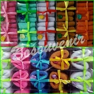 souvenir pernikahan handuk kecil bungkus mika pita murah
