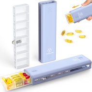 Yaklim 7-day Pill Organizer Daily: Travel Pill Box Portable Pill Case to Hold Medicine, Supplement, 