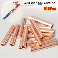 CHAMPIONO 100Pcs GT Copper Terminal Connecting Tube, GT-1/1.5/2.5/4/6/10/16/25 Cable Connector Kit W